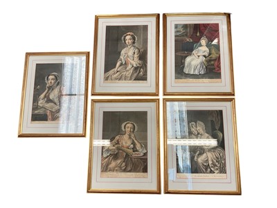 Lot 631 - After Henry Moreland - collection of nine coloured engravings- in gilt frames