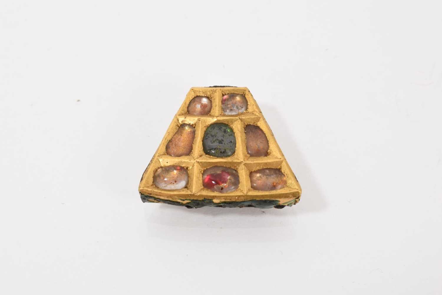 Lot 518 - Antique Indian Moghul enamel and gem set link