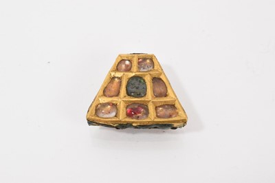 Lot 518 - Antique Indian Moghul enamel and gem set link