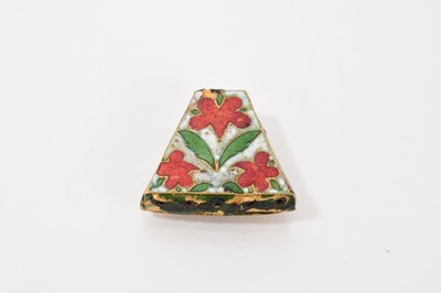 Lot 518 - Antique Indian Moghul enamel and gem set link
