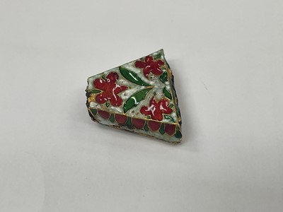 Lot 518 - Antique Indian Moghul enamel and gem set link