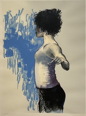 Lot 396 - Donald Hamilton Fraser (1929-2009) lithograph - Dancer, 66cm x 48cm, signed and numbered 76/295, in glazed frame