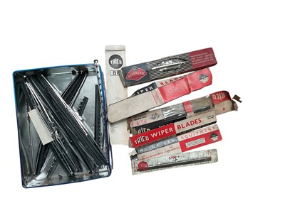 Lot 4 - Collection of 1950's wiper blades, with original packing, to fit Rover P2 and P4 models and others