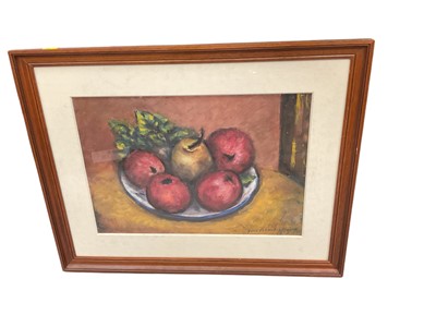 Lot 636 - Mid 20th century French school still life study of apples by Yves Picalt Ledoux.
