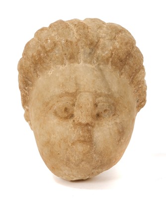 Lot 870 - Gallo Roman carved limestone head of Eros