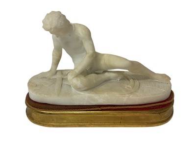 Lot 869 - Victorian carved alabaster sculpture of the dying Gaul