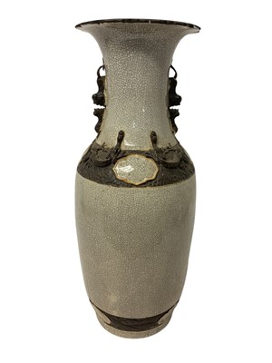 Lot 81 - Large 19th century Chinese crackle glaze vase