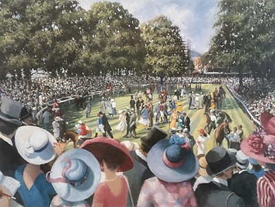 Lot 77 - Sheree Valentine-Daines (b. 1959) signed limited edition print - Sandown, 46cm x 35cm, numbered 369/850, mounted in glazed frame (71cm x 61cm overall)