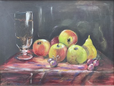 Lot 80 - R. M. Simpson, contemporary, oil on board - Still Life, signed, in gilt frame