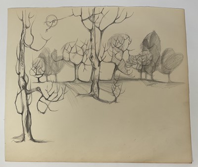 Lot 183 - Lewis Davis (1923-2010), pencil sketch of trees, 37.5cm x 44.5cm, unframed. Davis was a pupil of Peter Blake & Bill Jacklin