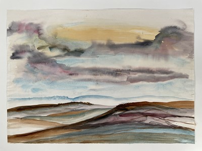 Lot 199 - English School, late 20th century watercolour - Downland, 43cm x 60cm, unframed