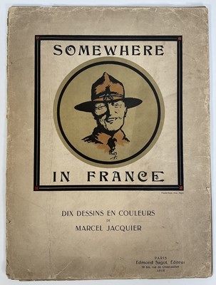 Lot 192 - Marcel Jacquier, 1918, 'Somewhere in France', Designs in Colours, five present of the ten in the original set, no. 117 of 500 copies, signed by the artist, colour woodcuts (5)