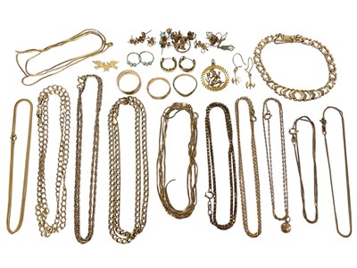 Lot 206 - Collection of 9ct gold jewellery
