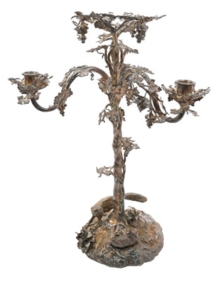 Lot 287 - Victorian silver plated candelabra