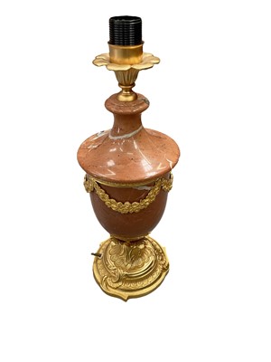 Lot 1558 - Classical revival marble table lamp