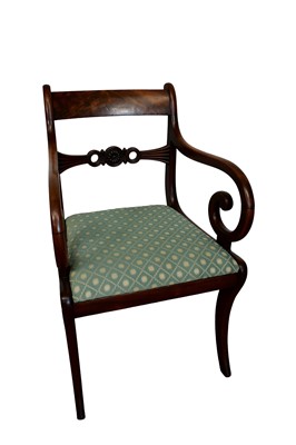 Lot 1520 - Regency mahogany open armchair