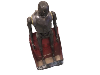 Lot 351 - Star Wars K-2SO action figure 500mm high, plus Epic Force C-3PO and Elite Series diecast Captain Plasma & First Order Flametrooper, all boxed and two The Child figures (6)