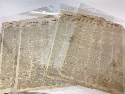 Lot 1022 - Twelve early 19th editions of the Ipswich Journal