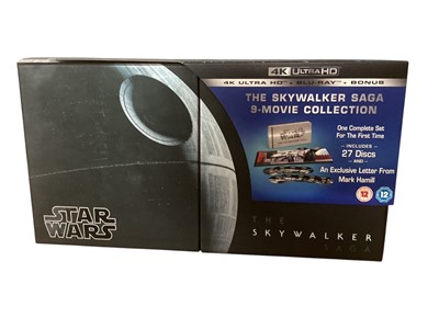 Lot 366 - Star Wars Skywalker Saga nine movie collection, 4K ultra HD and exclusive letter from Mark Hamill (27 discs)