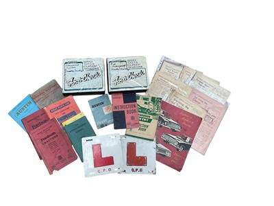 Lot 15 - Two Austin Rover Fast Check systems for Maestro and Montego models, a pair of. G.P.O. L plates and other automobilia (1 box).