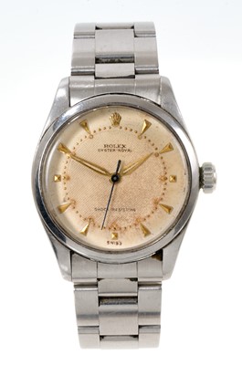 Lot 688 - 1950s Rolex Oyster Royal stainless steel wristwatch, purchased new in 1955, with the original receipt