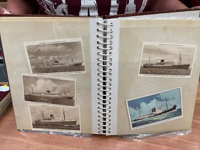Lot 1236 - Postcards three albums of shipping including real photographs and some with motoring interest