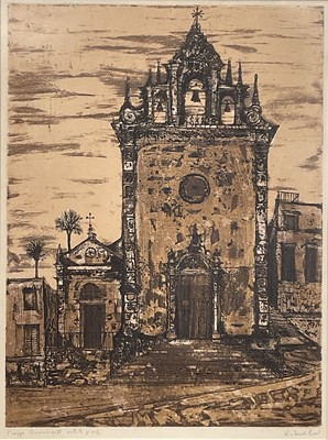 Lot 137 - Richard Beer (1928-2017) signed artists proof - Piazza Armerina II, 60cm x 45cm, in glazed frame