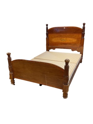 Lot 1426 - Edwardian mahogany and satinwood inlaid bed