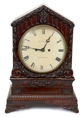 Lot 725 - Regency Gothic revival bracket clock by John Cross, London