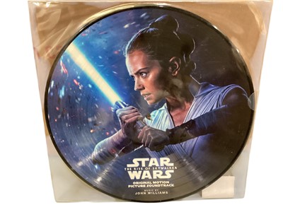 Lot 383 - Star Wars Movie Soundtrack LP records including picture discs The Rise of Skywalker, The Mandalorian & The Mandalorian Season 2, plus six others (9)