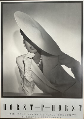Lot 126 - Horst-P-Horst fine art exhibition poster, for the exhibition of German-American fashion photographer Horst P. Horst, 1906-1999. Hamiltons 13 Carlos Place London, August 1 - September 6th 1990. F...