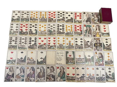 Lot 902 - Complete deck of 52 playing cards by Karl Gerich, on the theme of Beautiful Bath