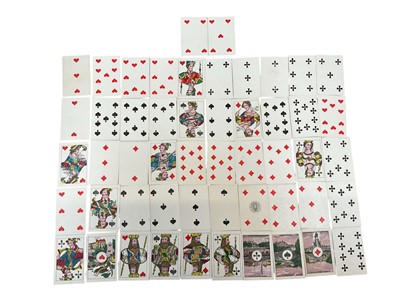 Lot 904 - Complete deck of 52 Portuguese Hunting themed cards, circa 1895