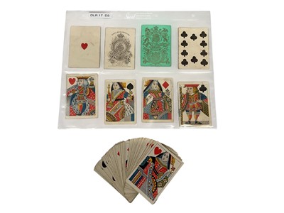 Lot 911 - Standard D3 deck of De La Rue playing cards, with Royal coat of arms to rear