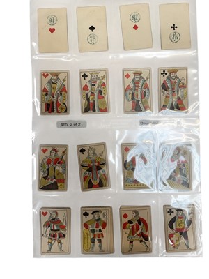 Lot 927 - Deck of standard Dauphine piquet cards, circa 1870
