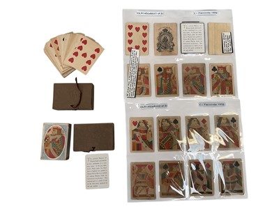 Lot 919 - Two packs of cards, made for presentation at an event to commemorate 100 years since the patent