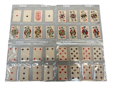 Lot 921 - Complete deck of 52 Russian French suited standard pack playing cards, circa 1880, 'First sort'