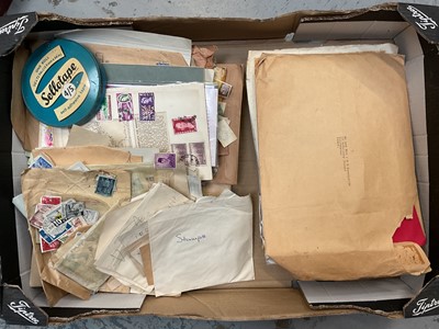 Lot 624 - Lot old stamps, cigarette cards and Beetles photograph