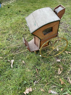 Lot 2440 - Miniature model of horse drawn carriage, 52cm high