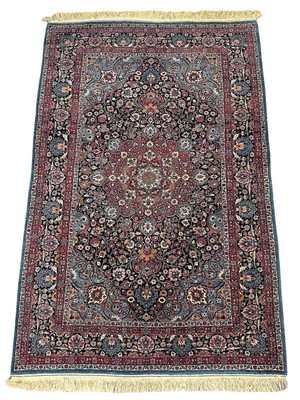 Lot 1634 - Fine Persian Kashan part silk rug