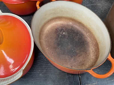 Lot 136 - Collection of Le Creuset pots and covers