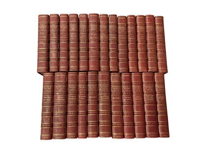 Lot 1560 - Set of 24 Edwardian leather bound volumes 'Waverley Novels' by Sir Walter Scott, 1901.