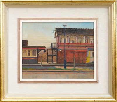 Lot 1129 - *Charles Debenham (b.1933) oil on board - The Station at Thorpe le Soken, signed, 20cm x 25cm, framed.