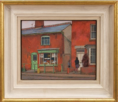 Lot 1131 - *Charles Debenham (b.1933) oil on board - Sunday Newspapers, Cavendish, signed, 20cm x 25cm, framed