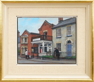 Lot 1133 - *Charles Debenham (b.1933) oil on board - Cavendish Post Office, 20.5cm x 25.5cm, framed