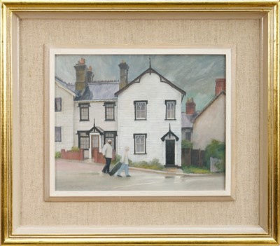 Lot 1120 - *Charles Debenham (b.1933) oil on board - Black and White, In Wet Walton, signed, 20cm x 25cm, framed