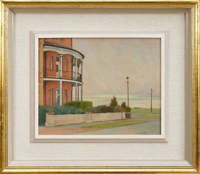 Lot 1121 - *Charles Debenham (b.1933) oil on board - Grand Hotel, Retired, signed, 20cm x 25cm, framed.