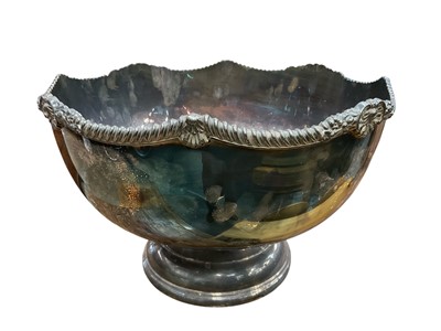 Lot 138 - Large silver plated punch bowl
