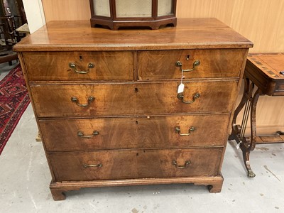 Lot 1488 - 18th century walnut chest of drawers