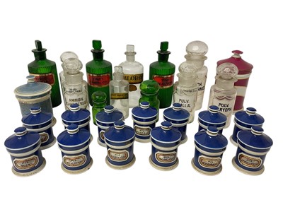 Lot 169 - Collection of apothecary jars and bottles